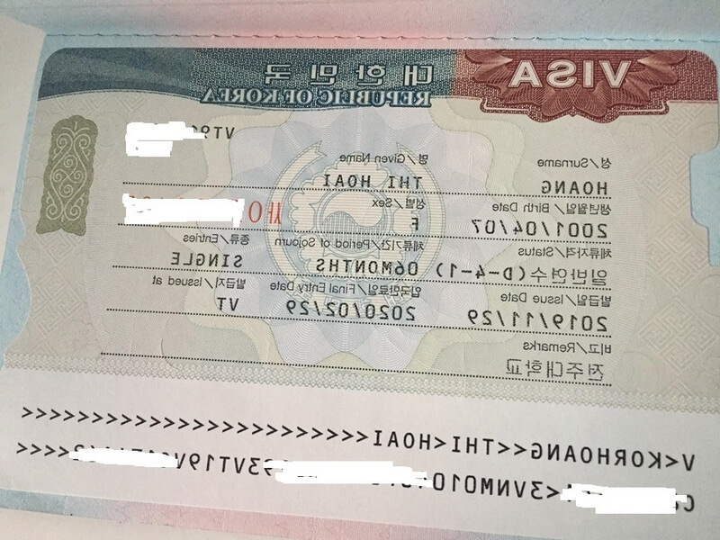 Hoàng Thị Hoài nhận visa du học Hàn Quốc kỳ tháng 12/2019