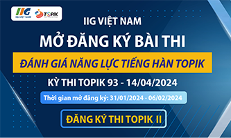 Thông báo đăng ký kỳ thi năng lực tiếng Hàn Topik 93 ( T4/2024)