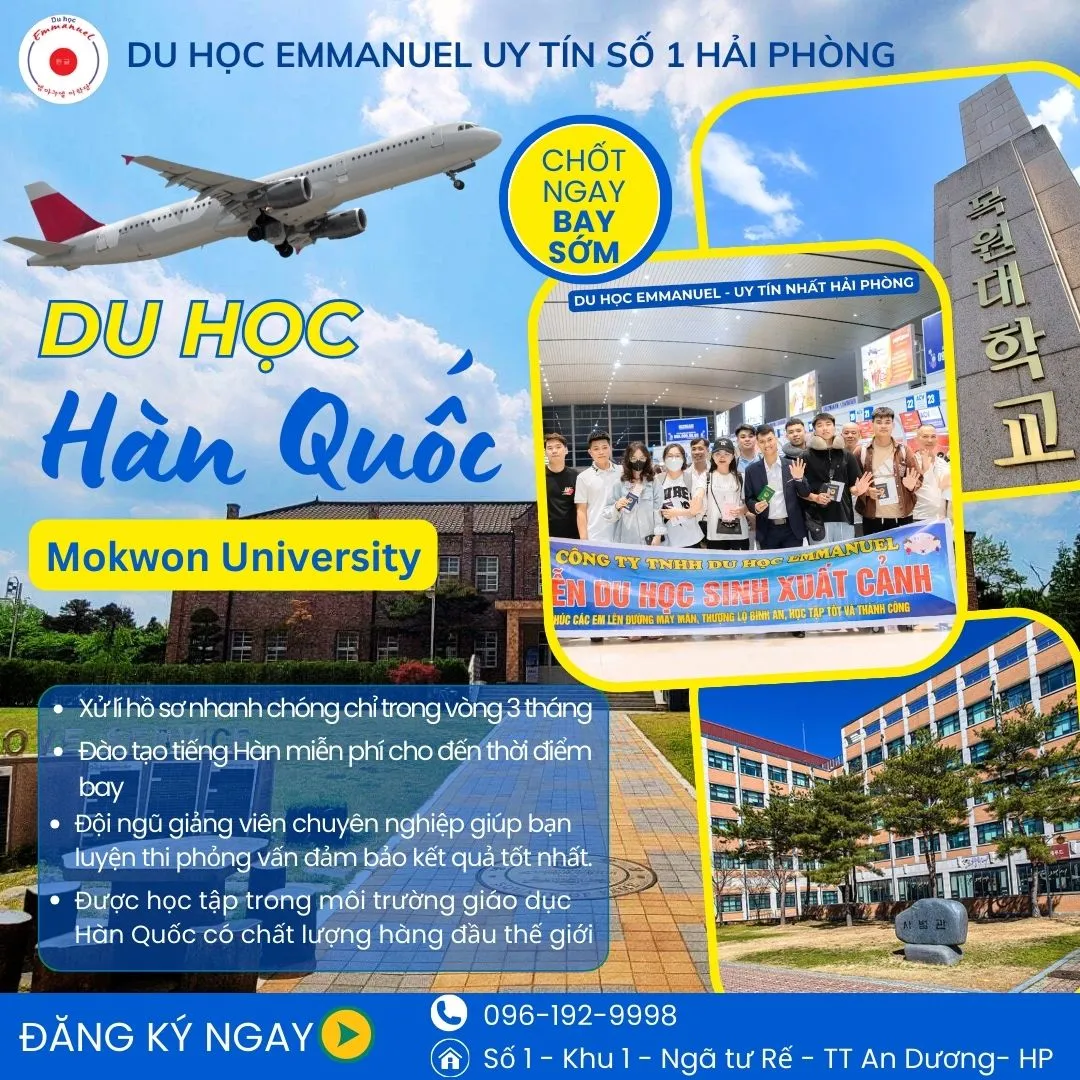 Du Học Hàn Quốc tại Hải Phòng: Cơ Hội Học Tập Tại Trường Đại học Mokwon